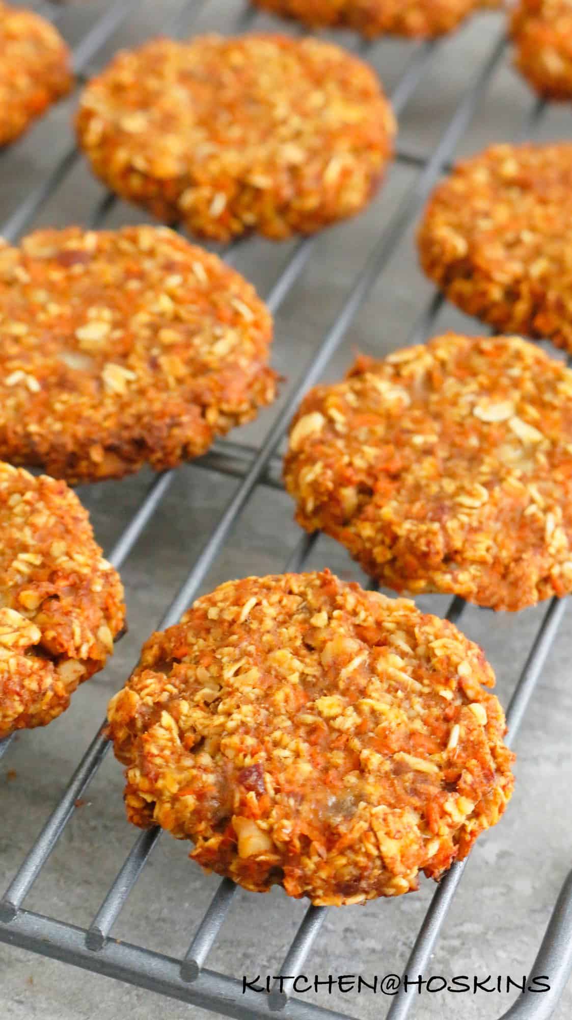 Ridiculously Healthy Carrot Oatmeal Cookies - Kitchen @ Hoskins