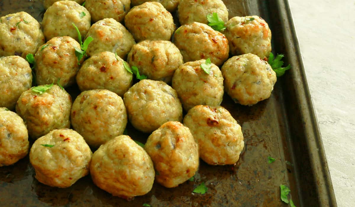 Baked Chicken Avocado Meatballs