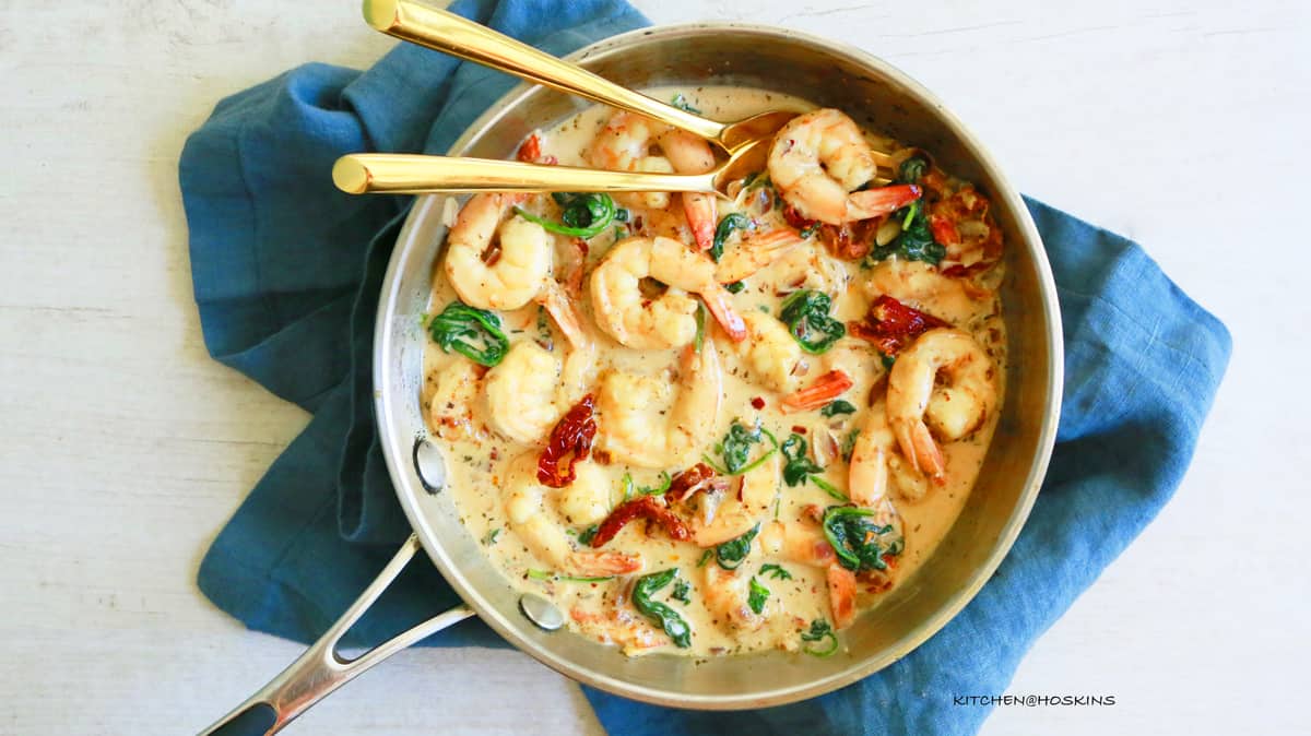 Shrimp with Sun Dried Tomato Cream Sauce | The Hoskins Kitchen