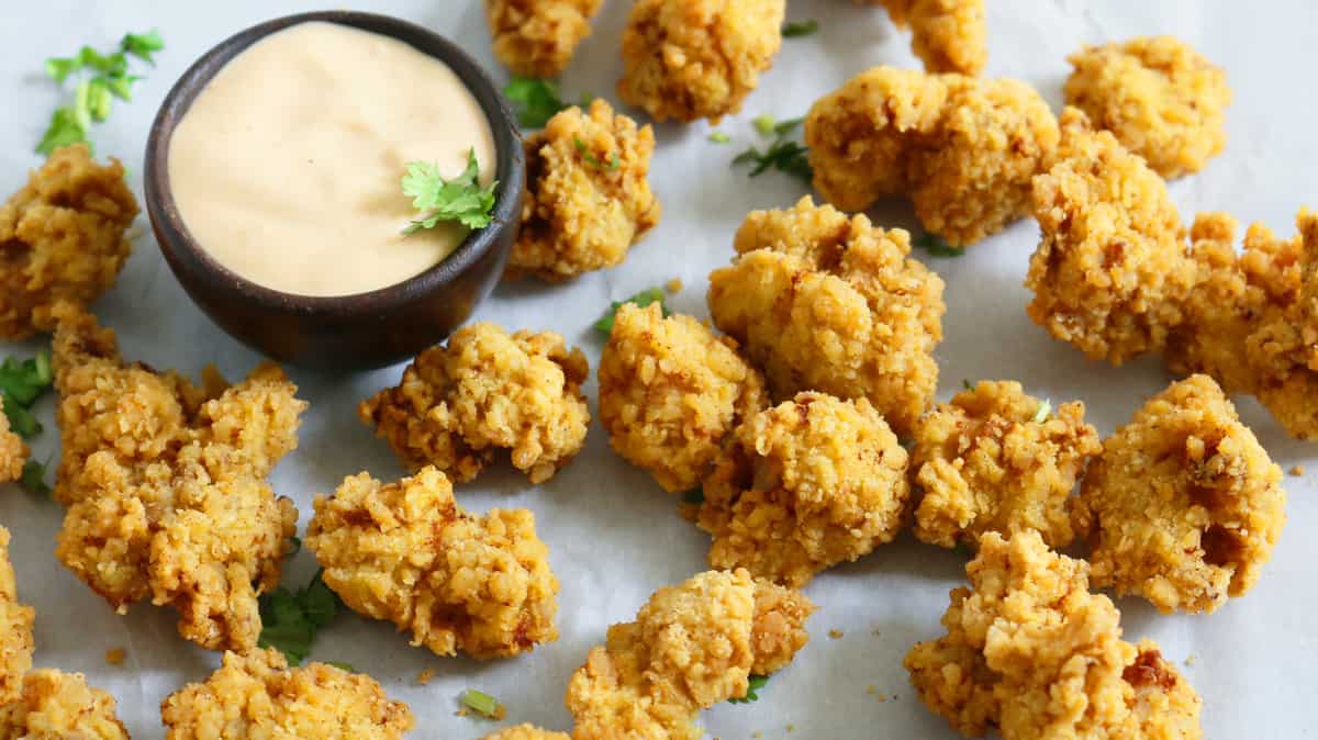 Amazingly Crispy Buttermilk Fried Popcorn Chicken KITCHEN HOSKINS