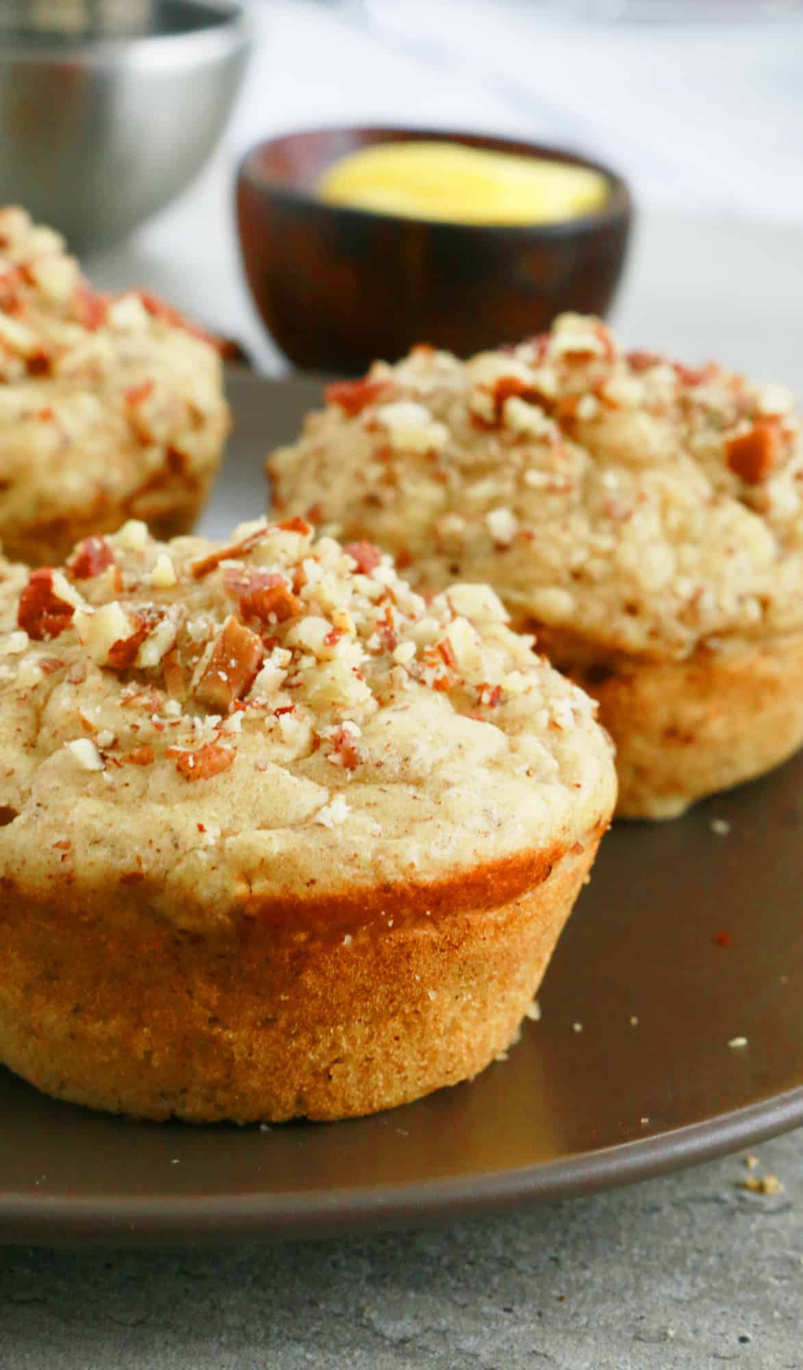  baked banana nut pancake cups