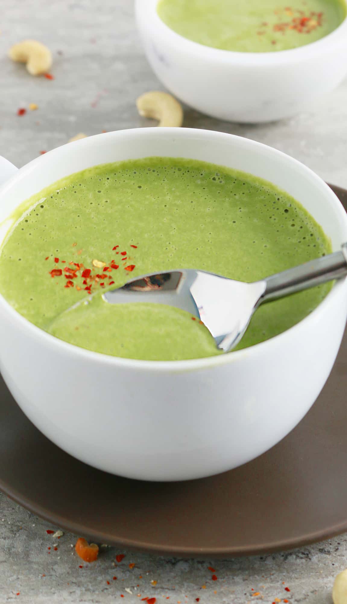 curried cashew spinach soup