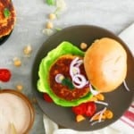 spicy garbanzo bean burger