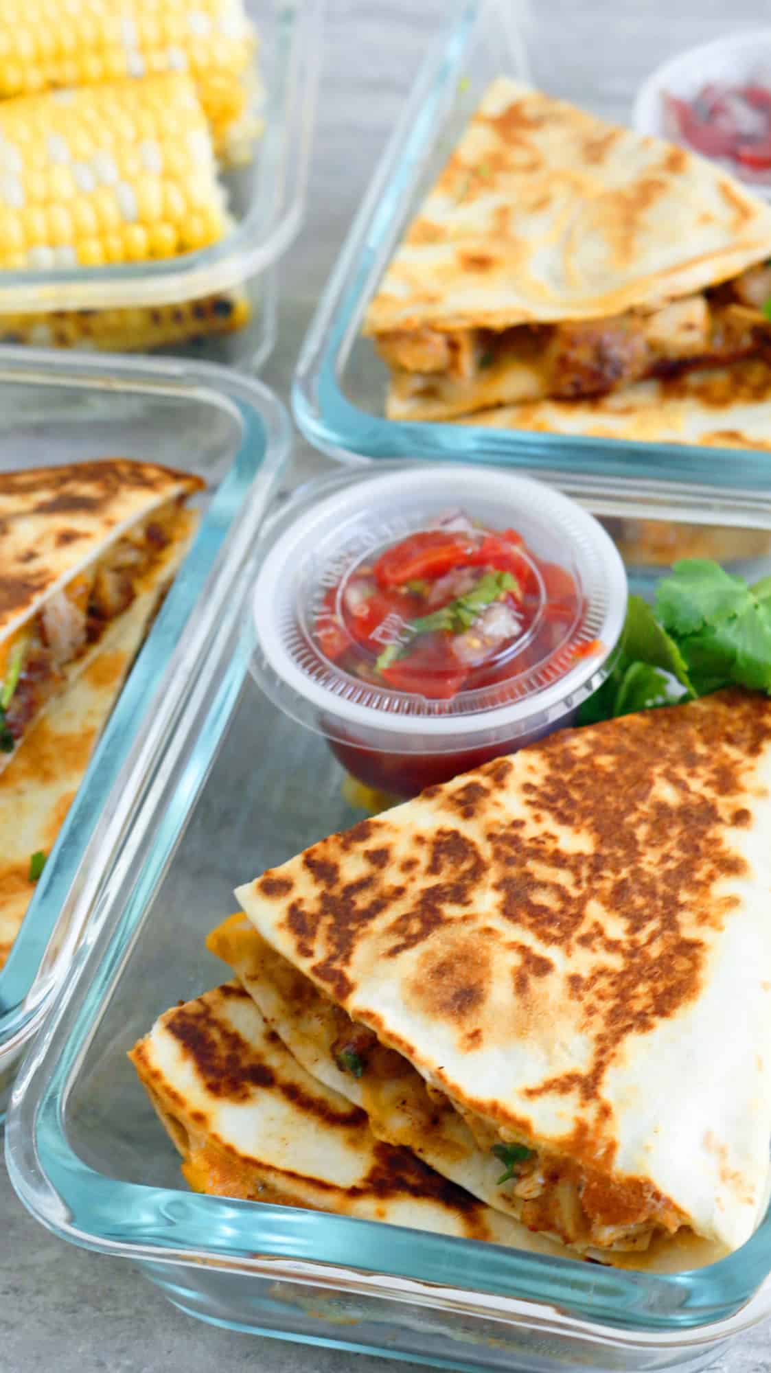 spicy chicken ranch quesadilla