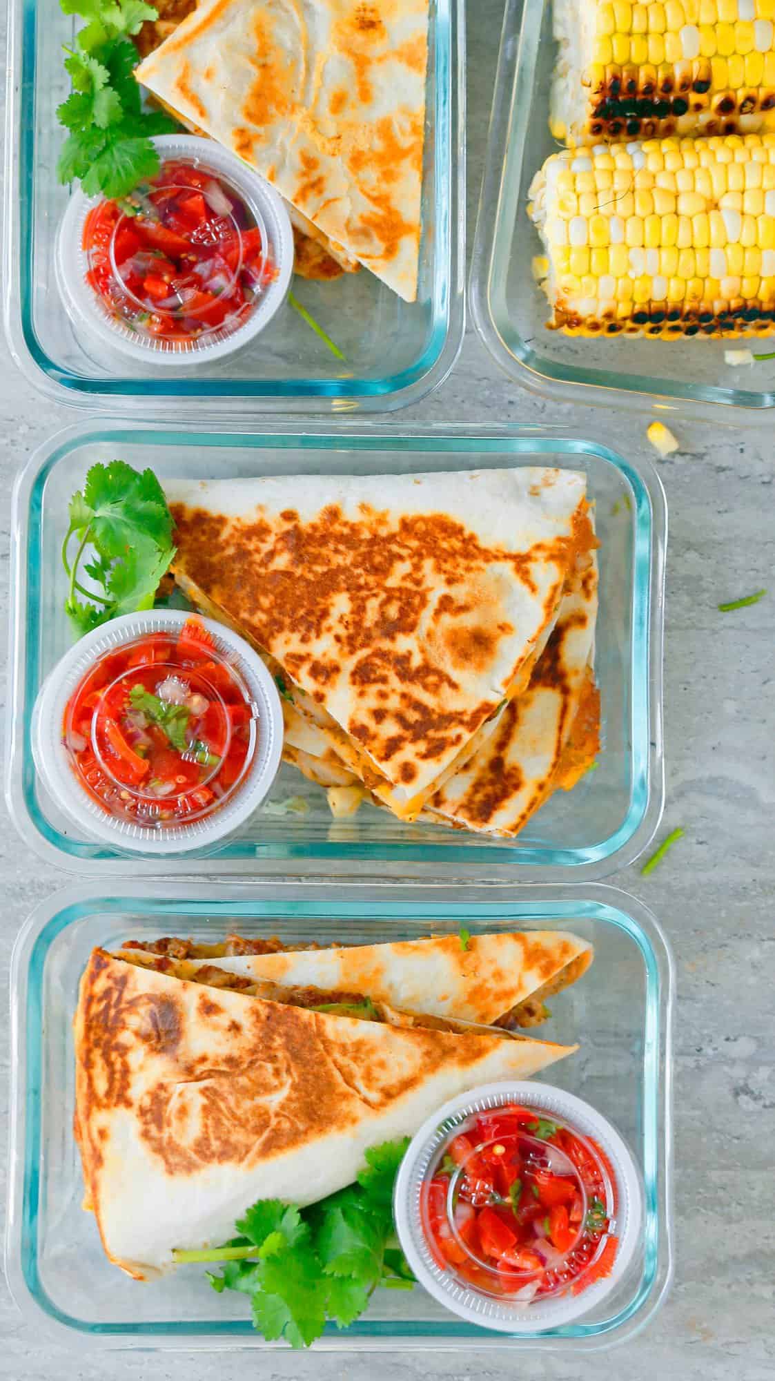 spicy chicken ranch quesadilla