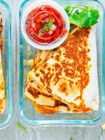 spicy chicken ranch quesadilla