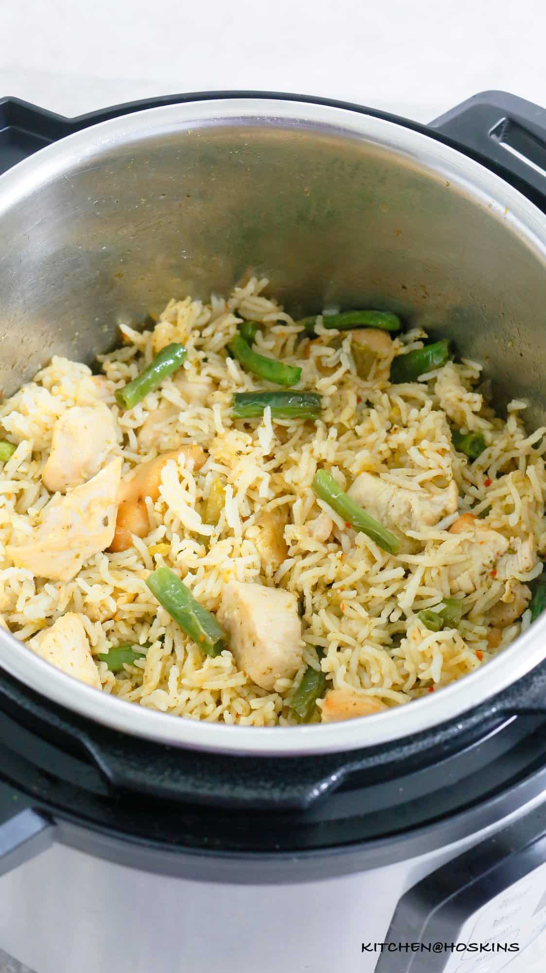 instant pot chicken pesto rice