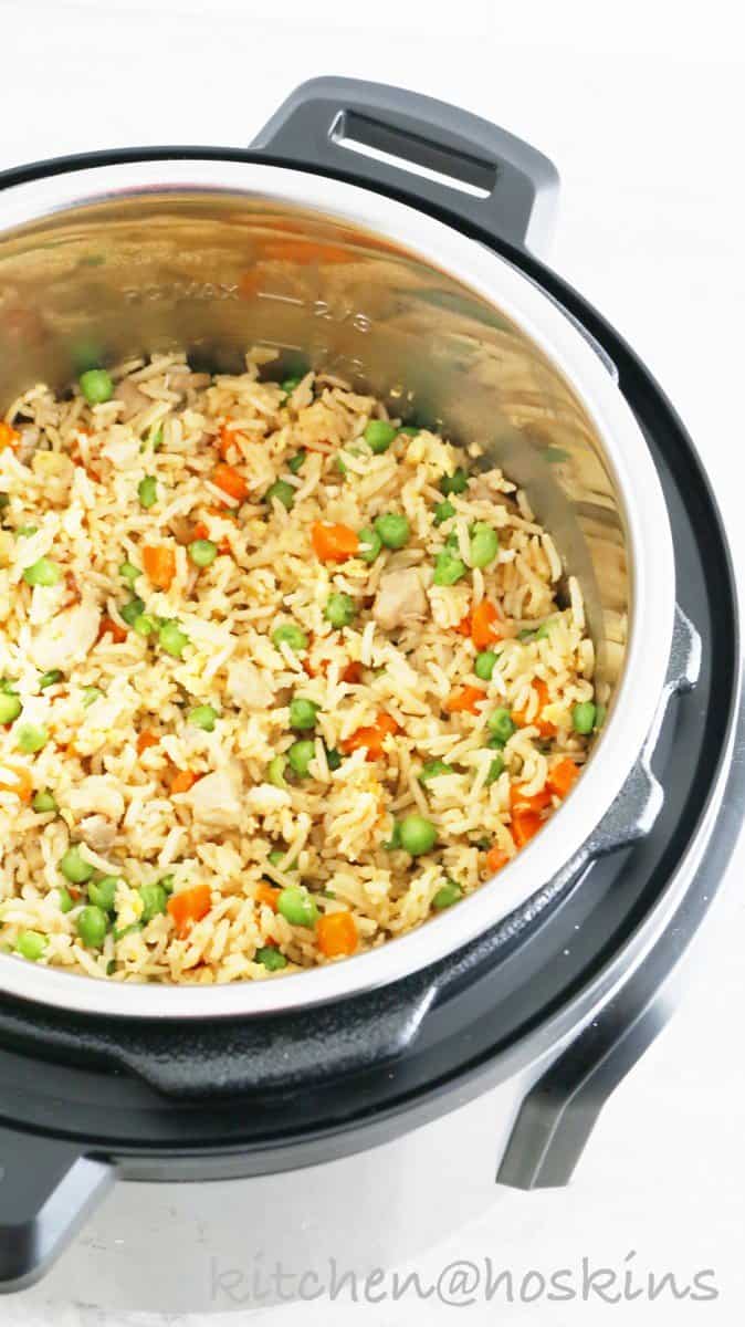 instant pot chicken fried rice