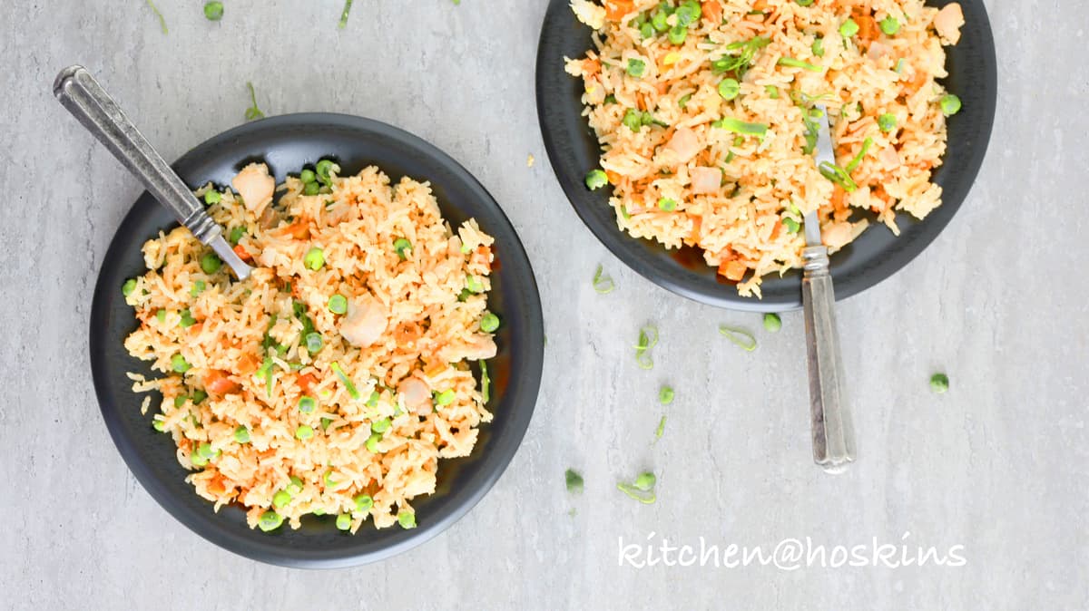 Instant Pot Chicken Fried Rice + Video - Kitchen @ Hoskins