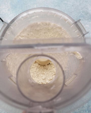 a closed food processor.