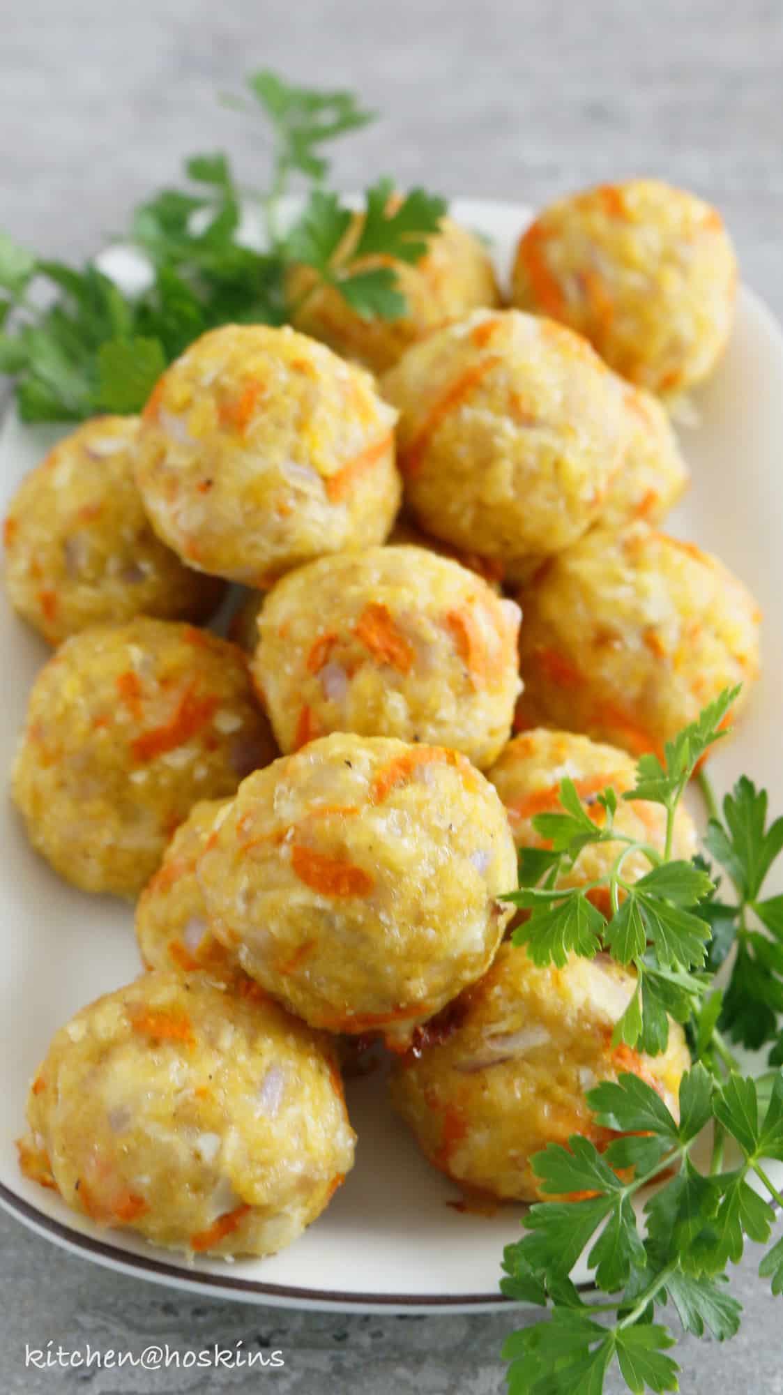 healthyish baked chicken meatballs