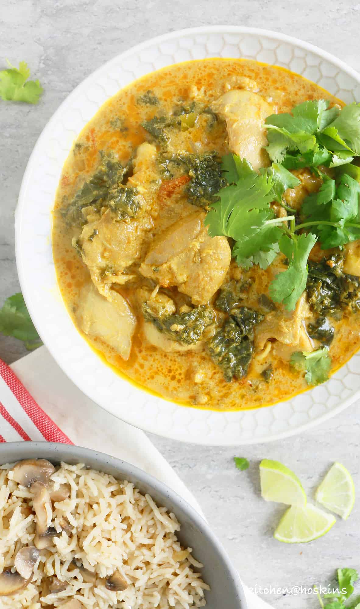 instant pot chicken and kale curry