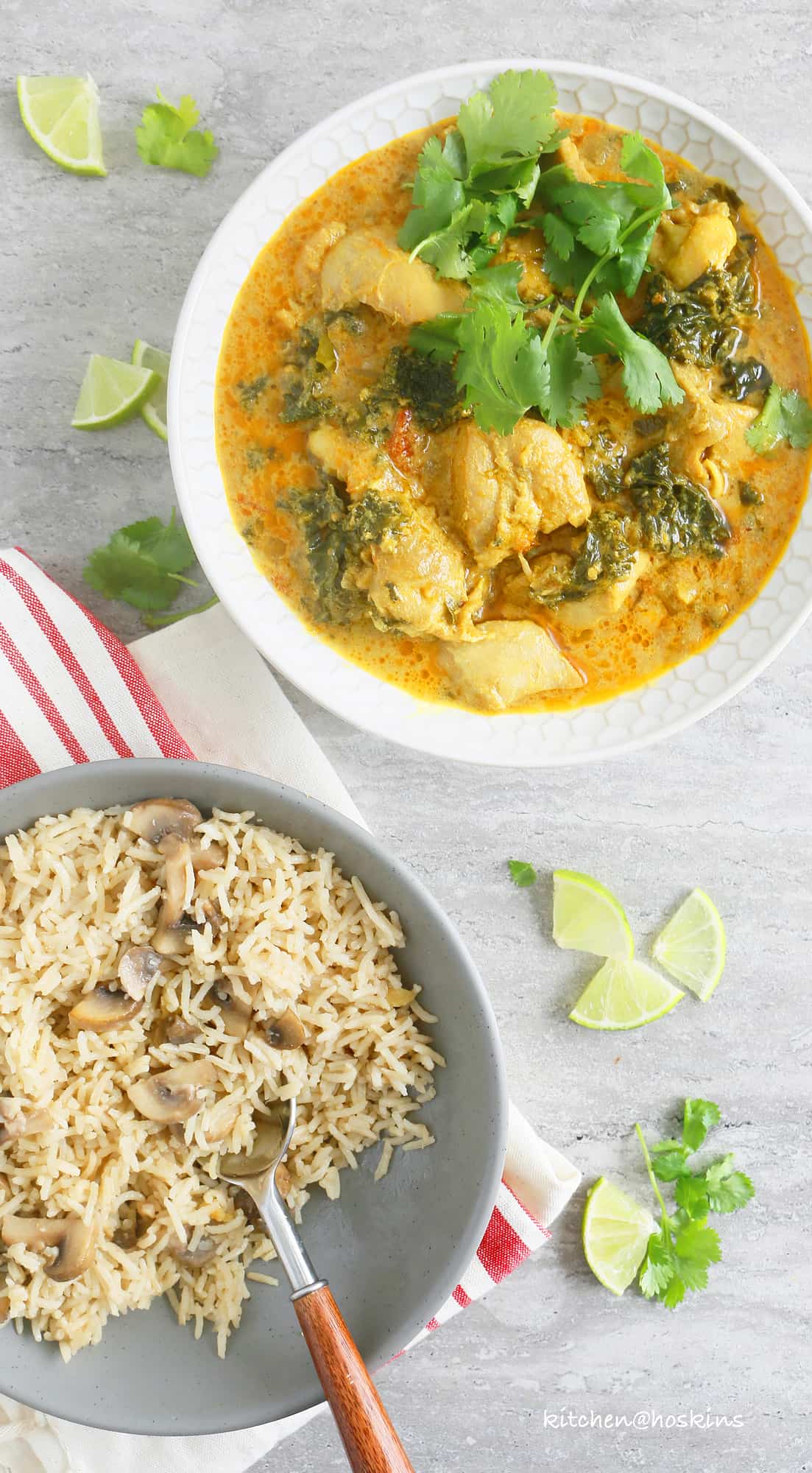 instant pot chicken and kale curry