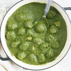chicken koftas in palak gravy