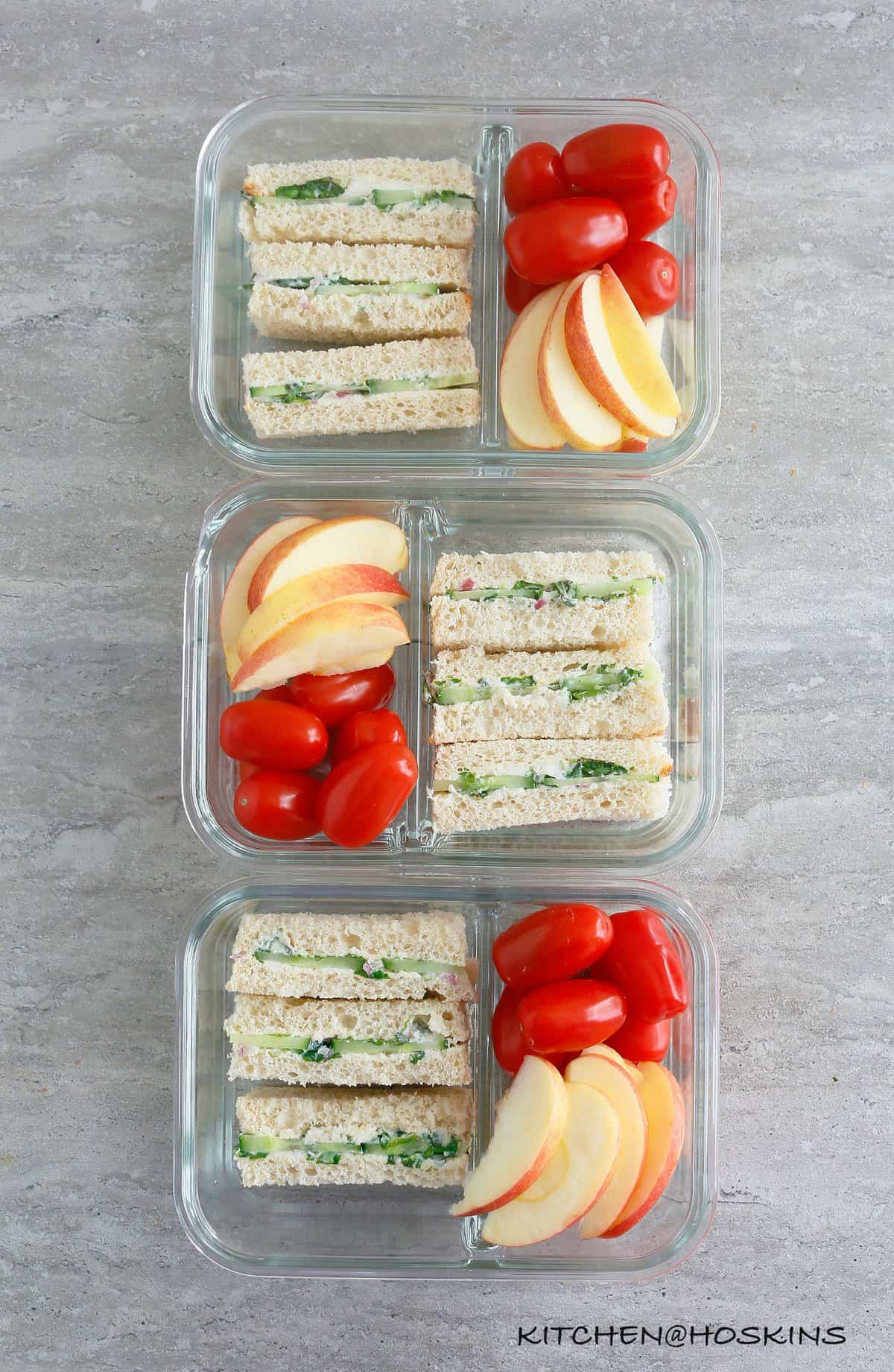 cucumber sandwiches meal prep