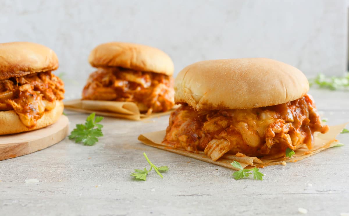 Instant Pot Chicken Parmesan Sandwiches
