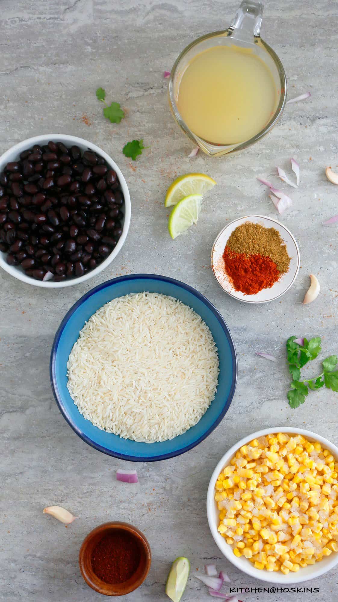 spicy instant pot cilantro lime rice with black beans and corn