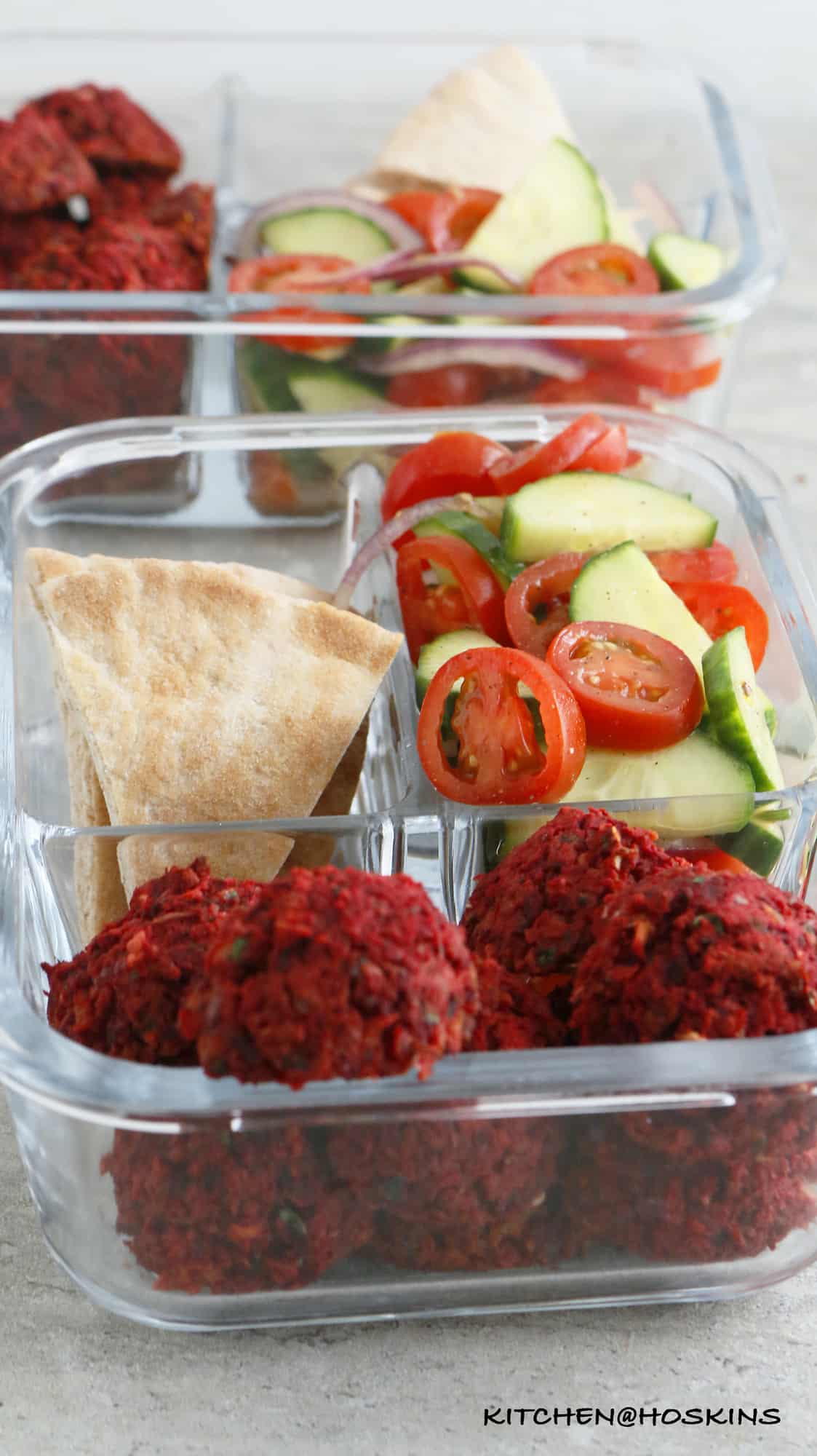BAKED BEET FALAFEL MEAL PREP