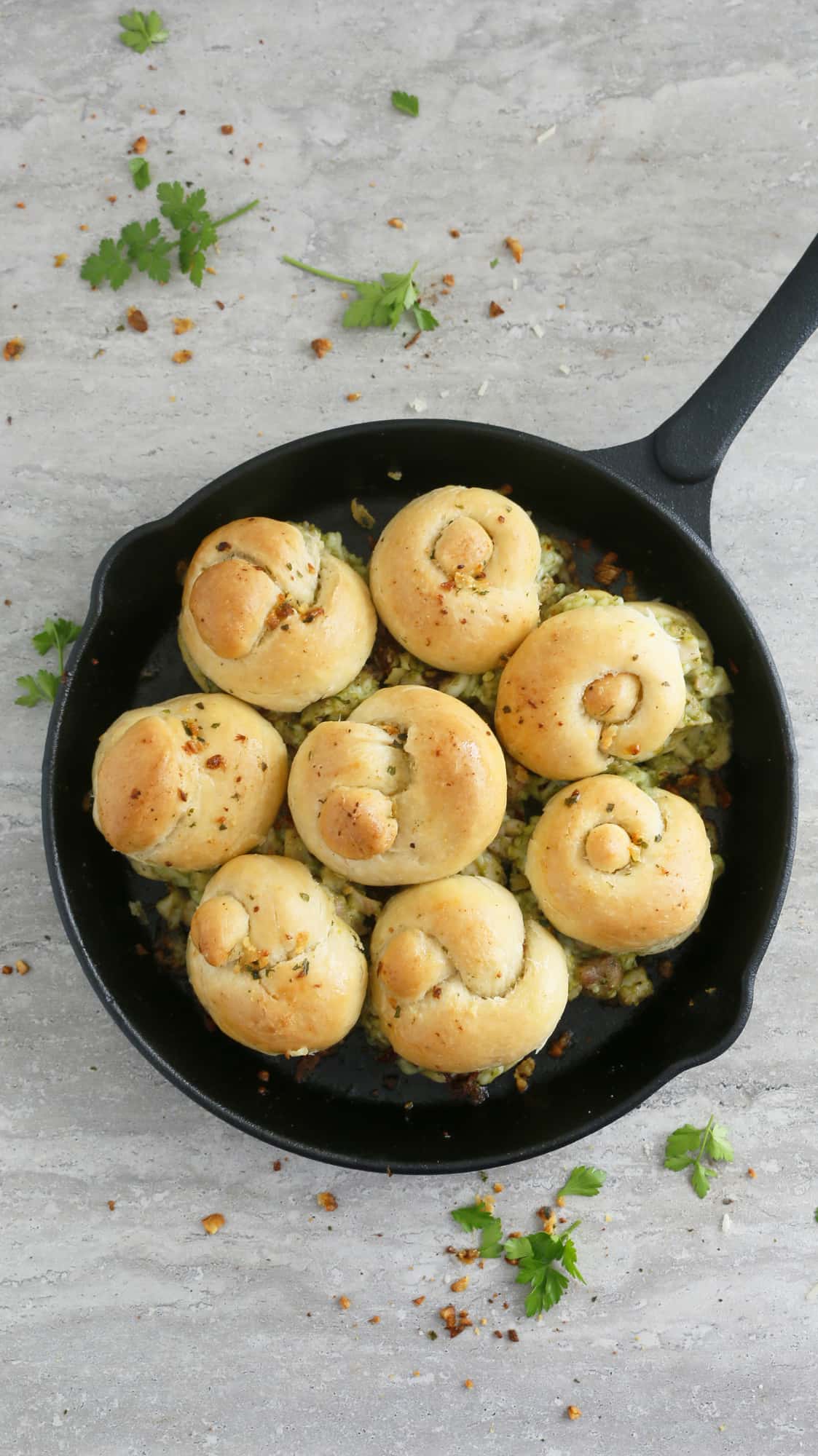 CHICKEN PETSO SLIDERS WITH LEFTOVER GARLIC KNOTS