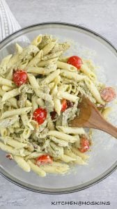 CREAMY CHICKEN PESTO PASTA SALAD