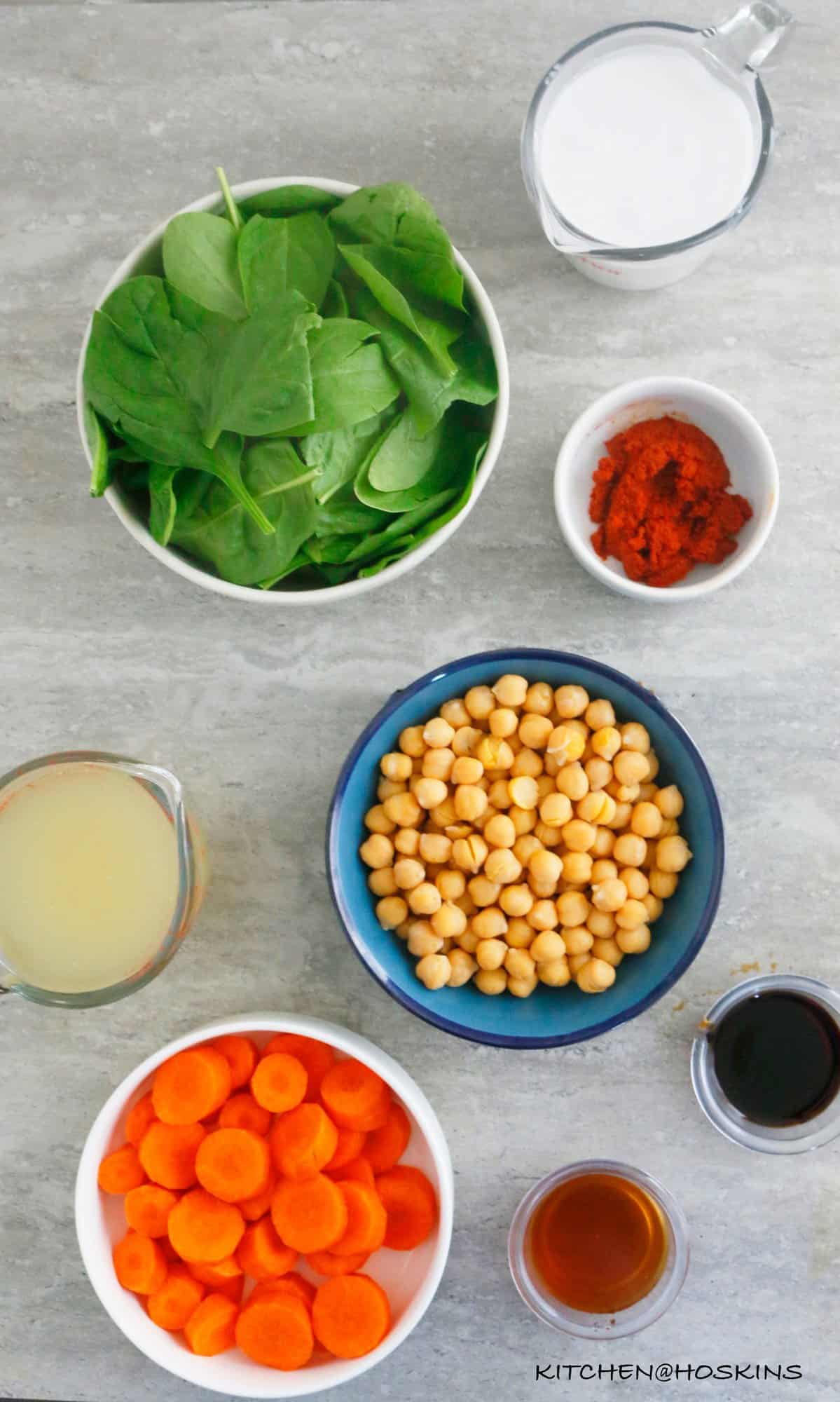 instant pot thai chickpea and spinach curry