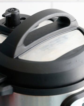 one closed instant pot.