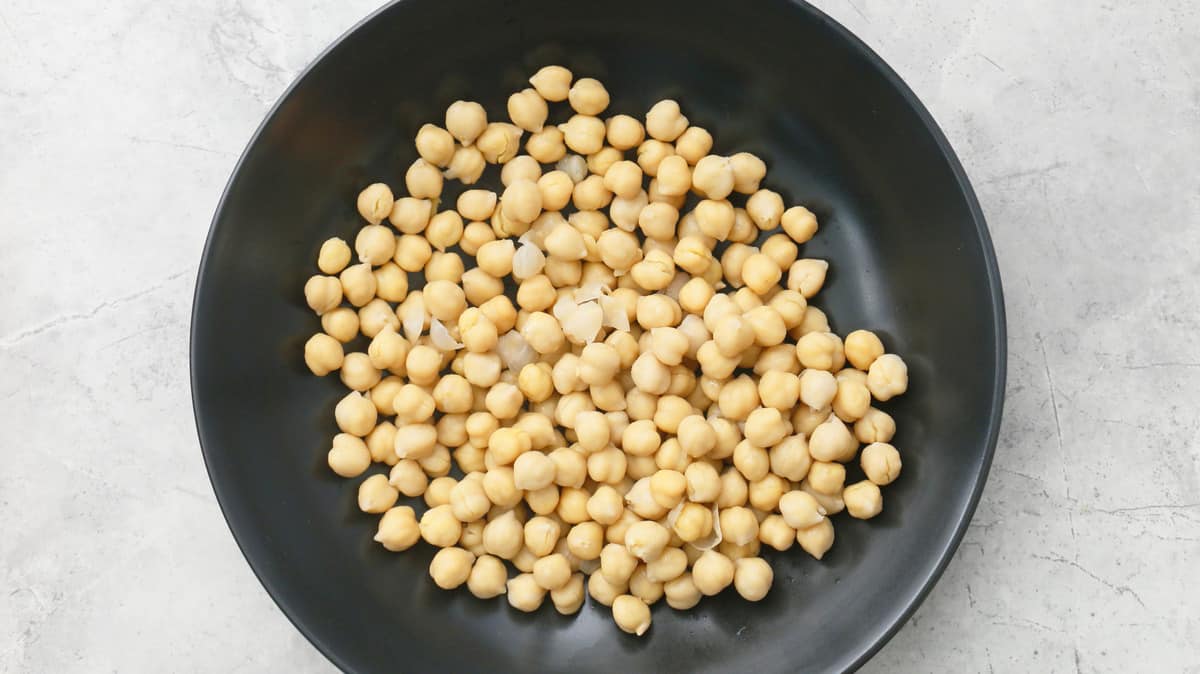 a bowl of chickpeas