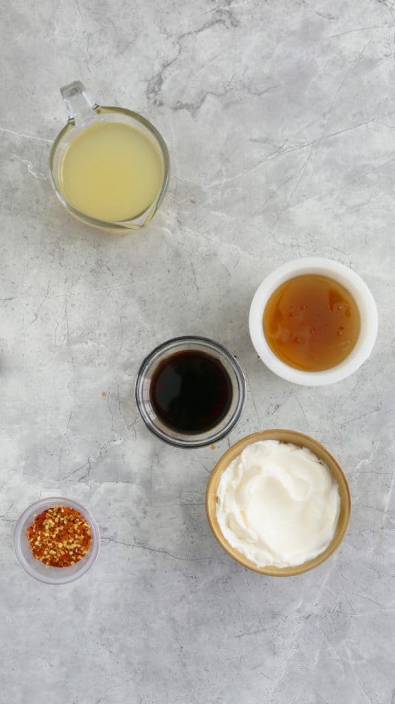 ingredients to make honey walnut shrimp ramen noodles