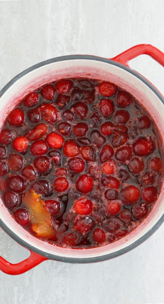 cranberry simple syrup infused with orange