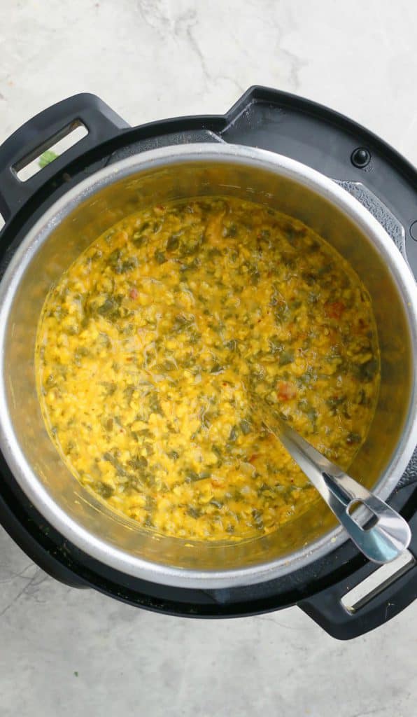 instant pot with kale dal 