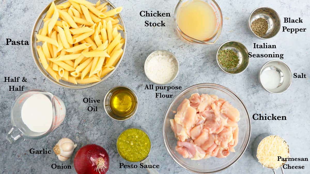 ingredients needed to make pasta 