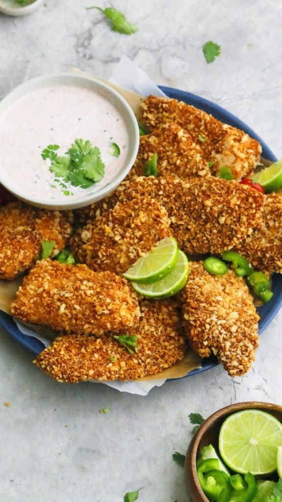 oven baked tilapia with a crispy coating