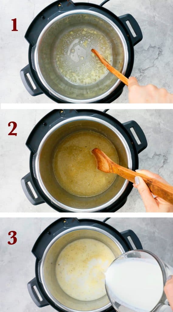 step by step photos of instant pot shrimp alfredo