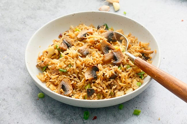 Garlic Butter Mushroom Fried Rice