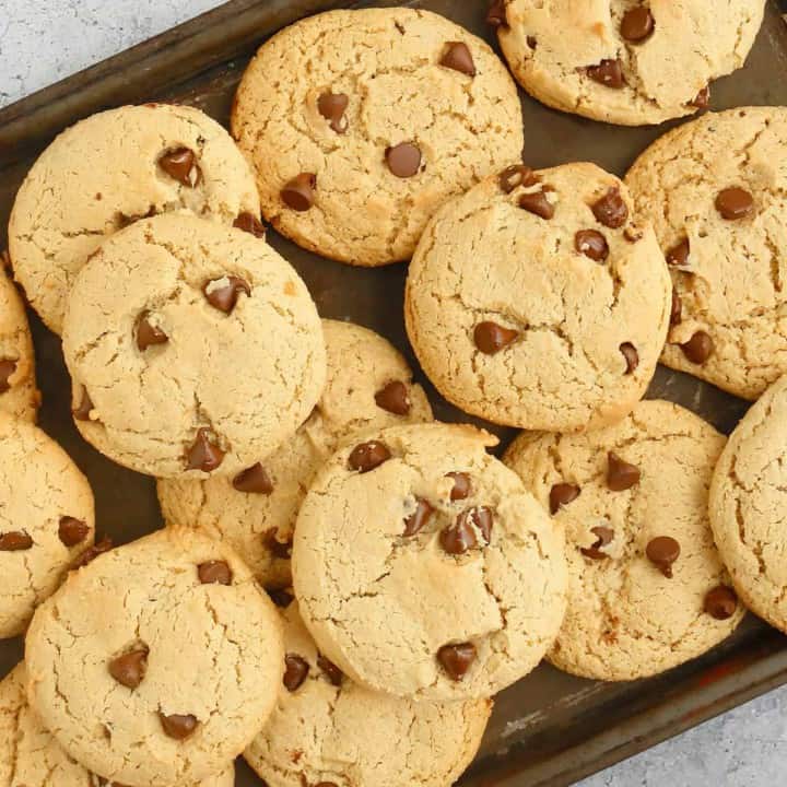 Almond Flour Chocolate Chip Cookies - No Butter