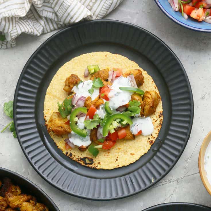 Spicy Chicken Tacos (Indian Style Taco)