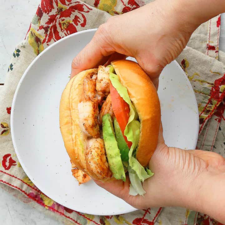 Spicy Shrimp Sandwich with Avocado