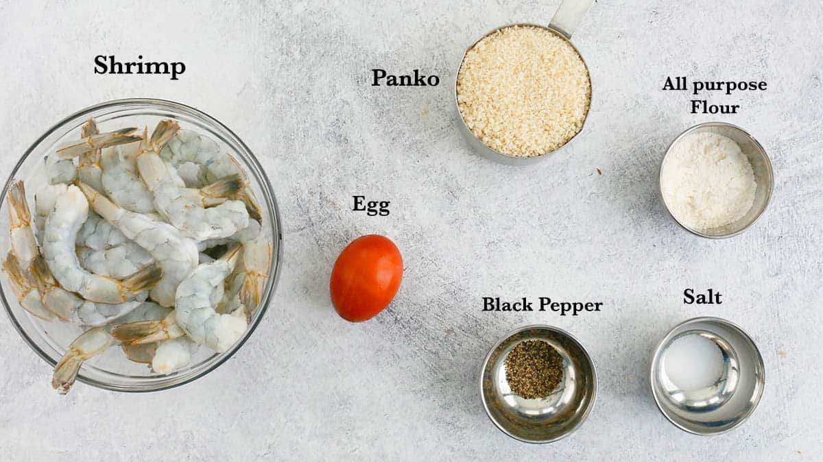 ingredients needed to make panko  breaded shrimp