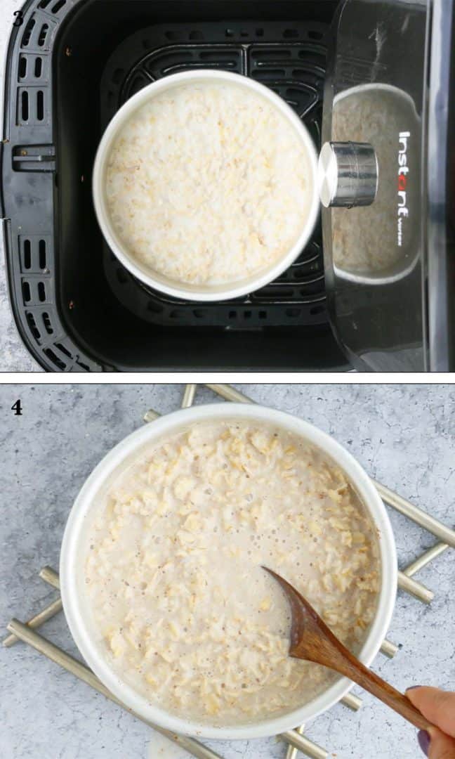 Air fryer Oatmeal with Rolled Oats