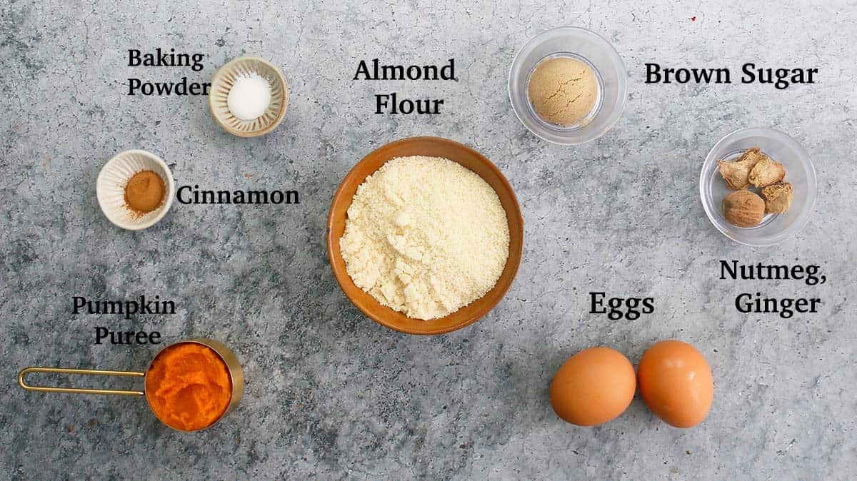 ingredients needed to make pumpkin pancakes.
