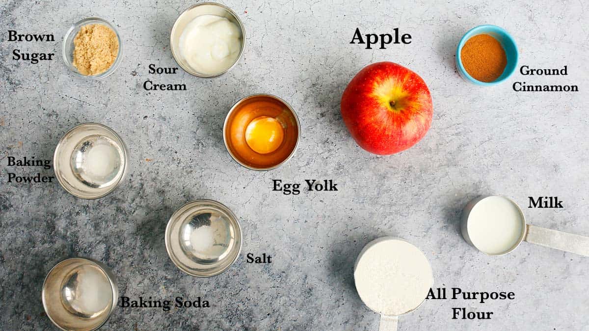 ingredients needed to make apple fritters