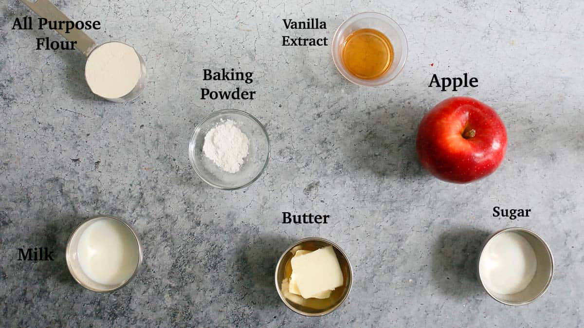ingredients needed to make apple mug cake 