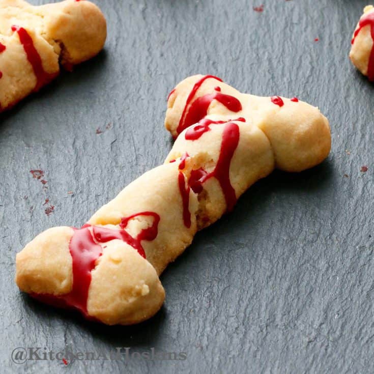 bone halloween cookies without cookie cutter