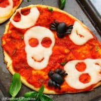skull pizza and olive spider