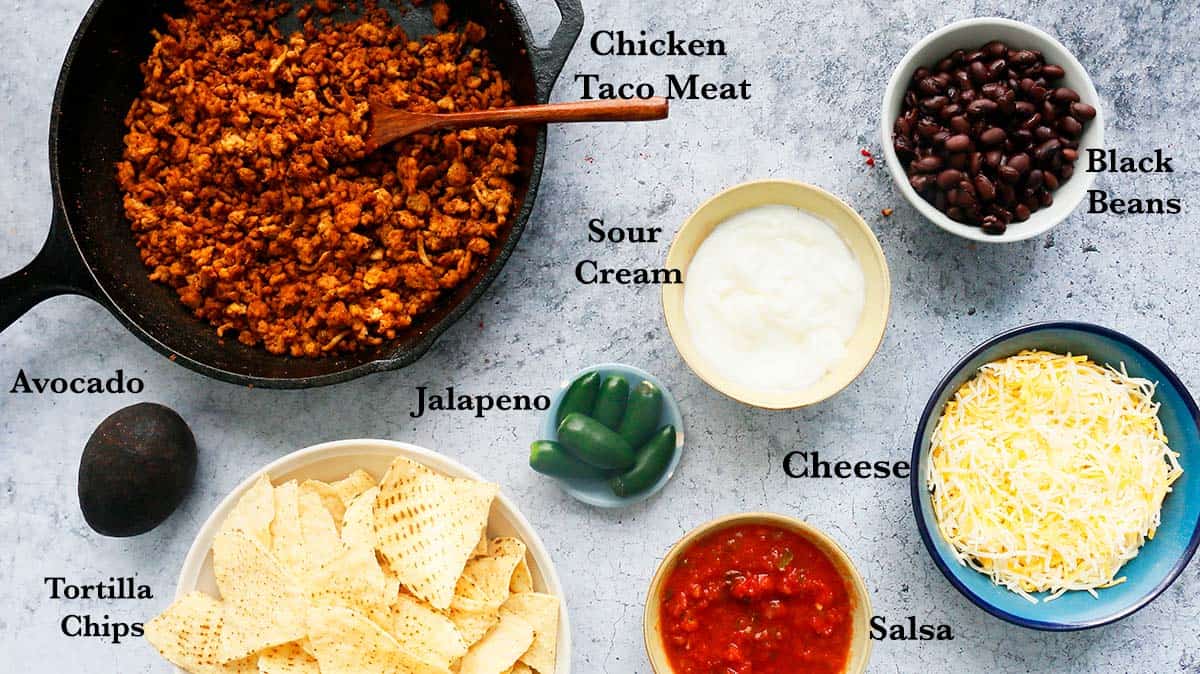 ingredients needed to make nachos in air fryer.