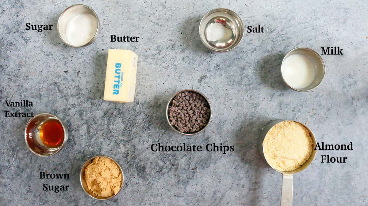 ingredients needed to make almond flour edible cookie dough