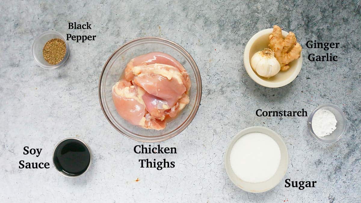 ingredients needed to make boneless chicken thighs in air fryer.