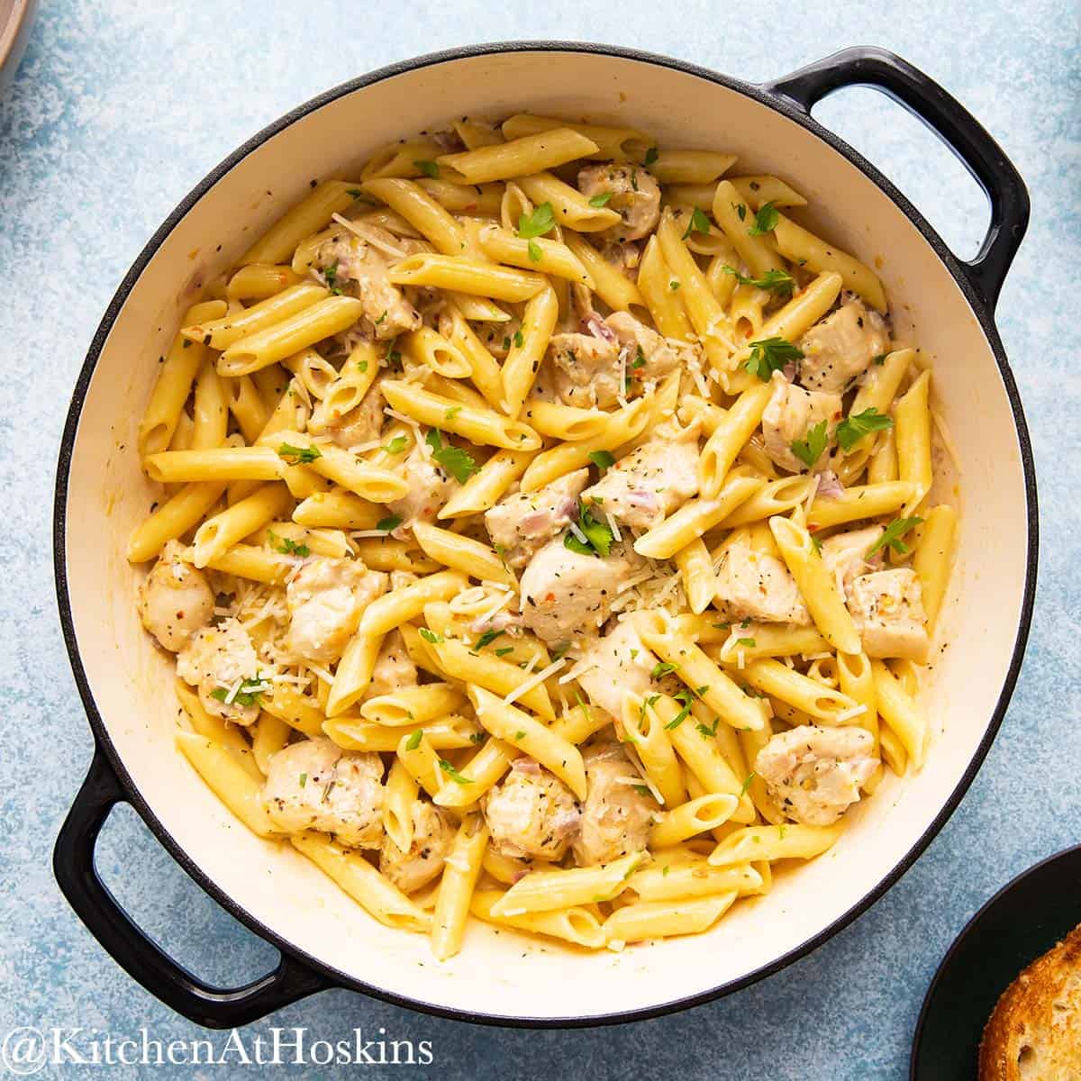 Lemon Chicken Pasta - No Wine | Kitchen At Hoskins