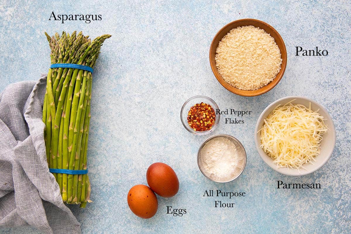 ingredients needed to make aspargus fries.