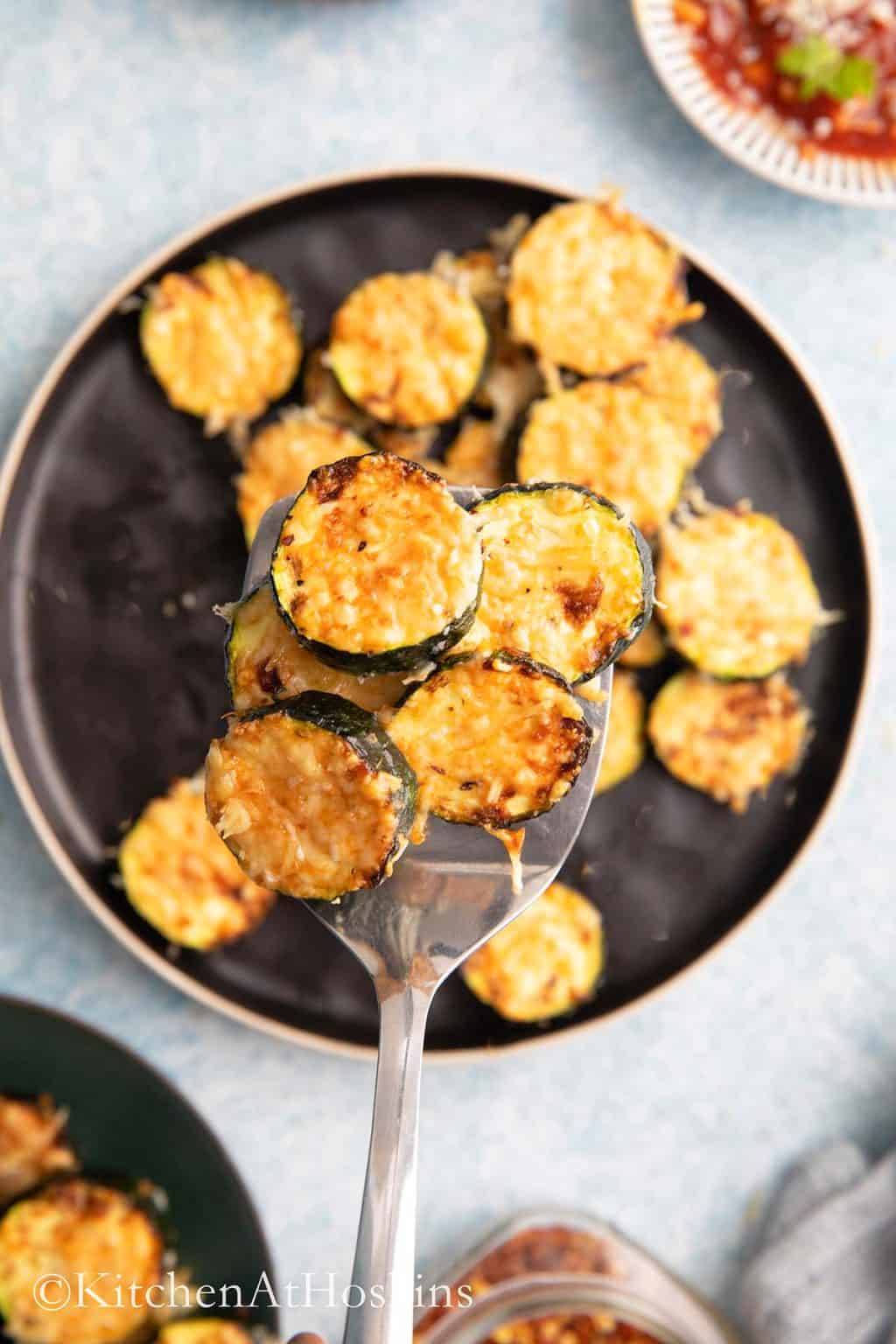 air fryer parmesan zucchini crispy lightly seasoned healthy quick summer vegetable side dish